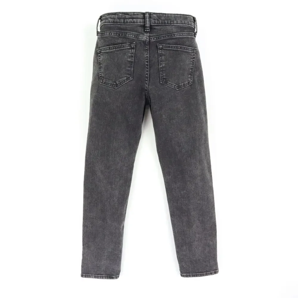 Old Navy Karate Slim Tapered Jeans Boys Size 12 Black Cotton Built-In Flex Tough